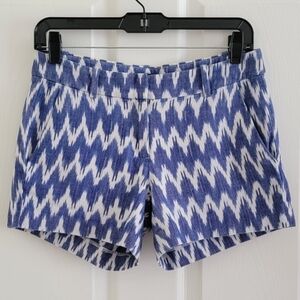 J. Crew Ikat Pattern Shorts, Size 0